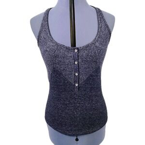 SATURDAY SUNDAY Anthropologie Womens XS‎ Knit 1/2 Button Racerback Lucie Tank